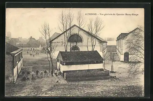 AK Auxonne, Vue générale du Quartier Marey-Monge