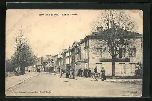 AK Montier-en-Der, Rue de la Gare