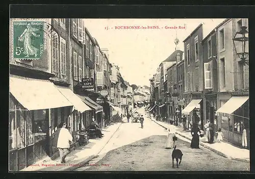 AK Bourbonne-les-Bains, Grande-Rue