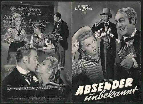 Filmprogramm IFB Nr. 623, Absender unbekannt, Bruni Löbel, Cornell Borchers, Käthe Haack, Regie Akos von Ratony