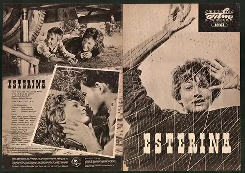 Filmprogramm PFP Nr. 19 /61, Esterina, Geoffrey Home, Carla Gravina, Regie Carlo Lizzani