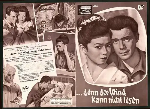 Filmprogramm DNF Nr. 4315, denn der Wind kann nicht lesen, Dirk Bogarde, Yoko Tani, Regie Ralph Thomas