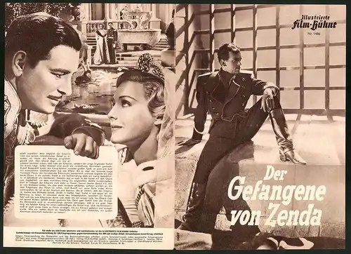 Filmprogramm IFB Nr. 1486, Der Gefangene von Zenda, Ronald Colman, Madeleine Carroll, Regie John Cromwell