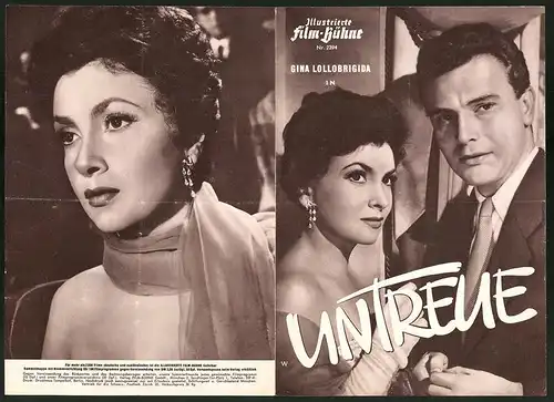 Filmprogramm IFB Nr. 2394, Untreue, Gina Lollobrigida, Marina Vlady, May Britt, Regie Ponte de Laurentiis