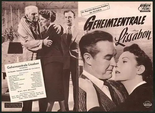 Filmprogramm DNF, Geheimzentrale Lissabon, Ray Milland, Maureen O`Hara, Claude Rains, Regie Ray Milland