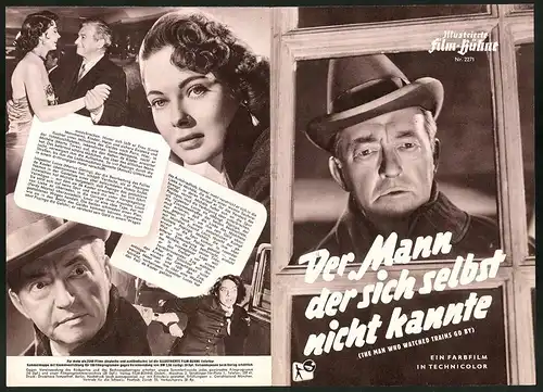 Filmprogramm IFB Nr. 2271, Der Mann der sich selbst nicht kannte, Claude Rains, Marta Toren, Regie Harold French