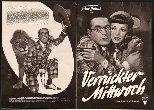 Filmprogramm IFB Nr. 1166, Verrückter Mittwoch, Harold Lloyd, Frances Ramsden, Regie Preston Sturges