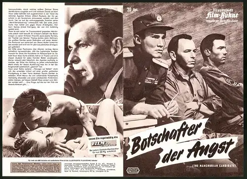 Filmprogramm IFB Nr. 6423, Botschafter der Angst, Frank Sinatra, Laurence Harvey, Regie John Frankenheimer