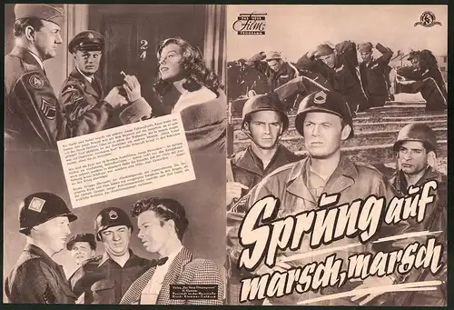 Filmprogramm DNF, Sprung auf marsch, marsch, Richard Widmark, Karl Malden, Regie: Richard Brooks