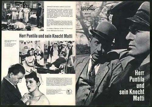 Filmprogramm PFP Nr. 123 /65, Herr Puntila und sein Knecht Matti, Curt Bois, Heinz Engelmann, Regie: Alberto Cavalcanti