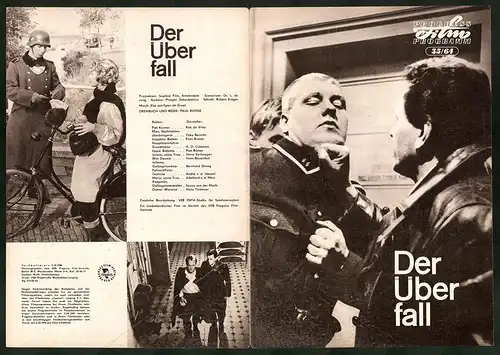 Filmprogramm PFP Nr. 35 /64, Der Überfall, Rob de Vries, Yoka Beretty, Regie: Paul Rotha