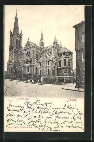 AK Aachen, vor der Jacobskirche