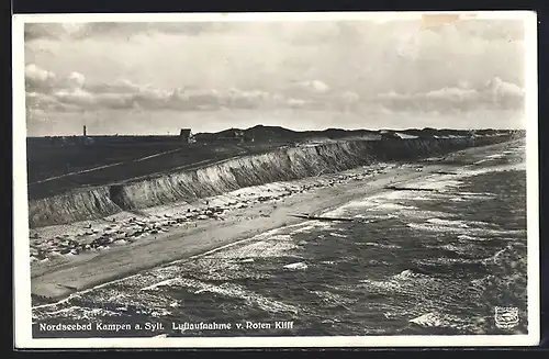 AK Kampen a. Sylt, Fliegeraufnahme des Roten Kliffs