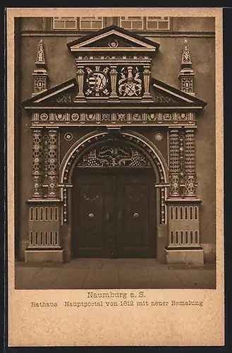 AK Naumburg a. S., Rathaus, Hauptportal von 1612