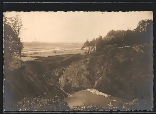 Foto-AK Vienenburg, Wassereinbruch 1930, Kaliwerk