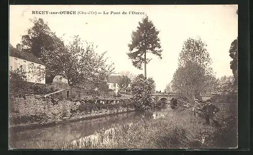 AK Recey-sur-Ource, Le Pont de l`Ource