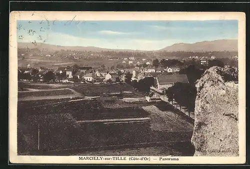 AK Marcilly-sur-Tille, Panorama