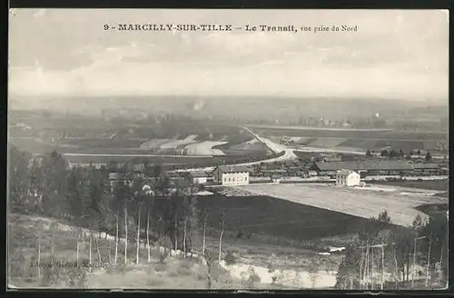 AK Marcilly-sur-Tille, Le Transit, vue prise du Nord