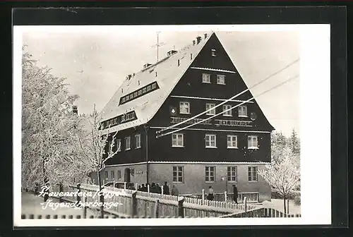 AK Frauenstein / Erzgeb., Jugendherberge im Winter