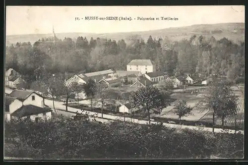 AK Mussy-sur-Seine, Pointeries et Trèfileries