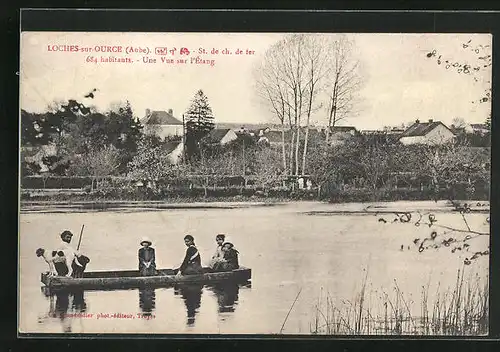 AK Loches-sur-Ource, Une Vue sur l`Étang