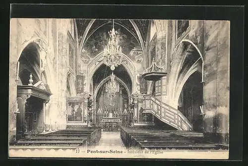 AK Pont-sur-Seine, Intérieur de l`Eglise