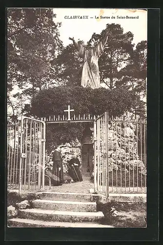 AK Clairvaux, La Statue du Saint-Bernard