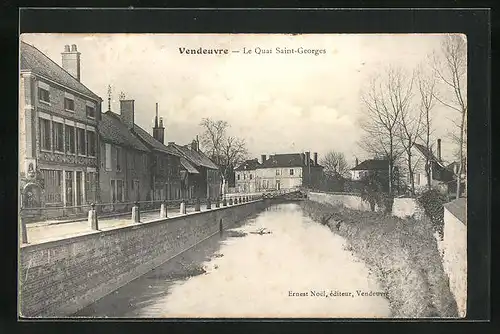 AK Vendeuvre, le Quai Saint-Georges