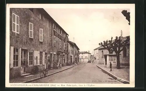 AK Saint-Didier-sur-Chalaronne, Rue Principale