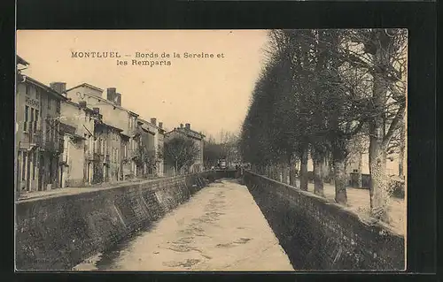 AK Montluel, Bords de la Sereine et les Remparts