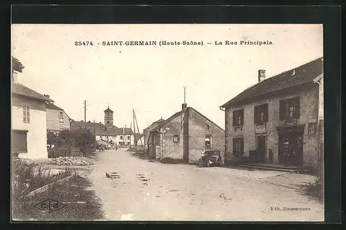 AK Saint-Germain, La Rue Principale