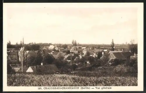 AK Crannes-en-Champagne, Vue générale