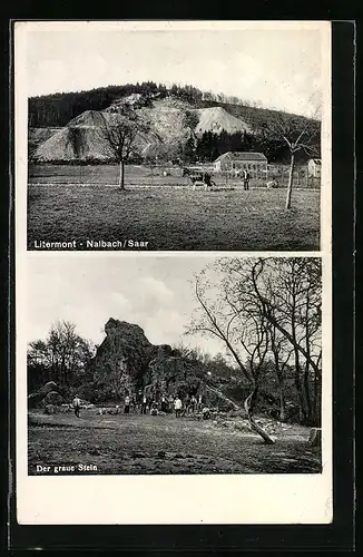 AK Nalbach /Saar, Litermont, Steinbruch, Der graue Stein