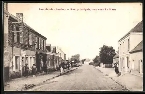 AK Louplande, Rue principale, vue vers Le Mans