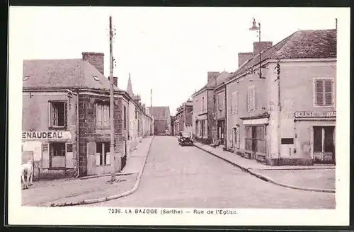 AK La Bazoge, Rue de l`Eglise