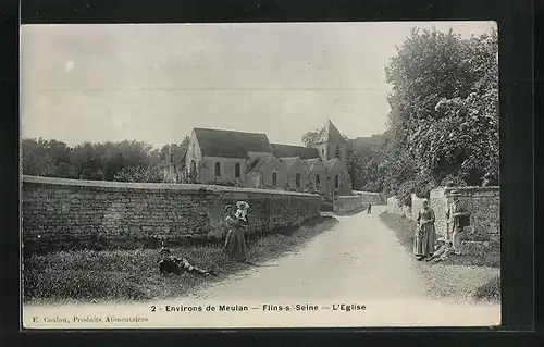 AK Flins-sur-Seine, L`Eglise