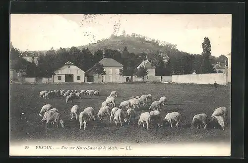 AK Vesoul, Vue sur Notre-Dame de la Motte