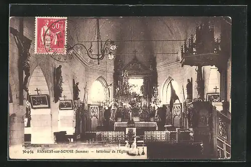 AK Hangest-sur-Somme, Interieur de l`Eglise