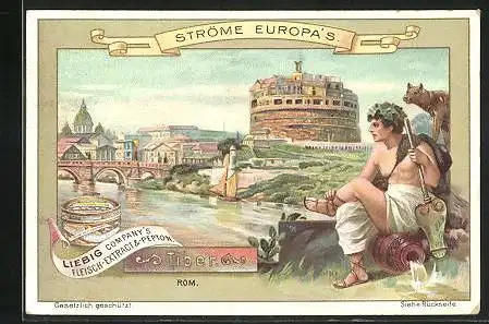 Sammelbild Liebig, Ströme Euopa`s, Tiber