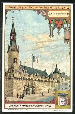 Sammelbild Liebig, Hotels de ville historiques francais, La Rochelle