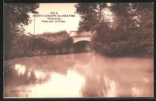 AK Saint-Amant-de-Graves, Pont sur la Noue