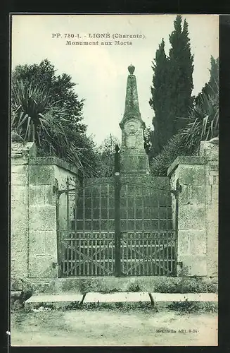 AK Ligné, Monument aux Morts