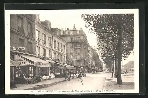 AK Neuilly, Avenue de Neuilly, vers l`Avenue de Madrid