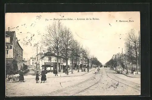 AK Boulogne-sur-Seine, Avenue de la Reine