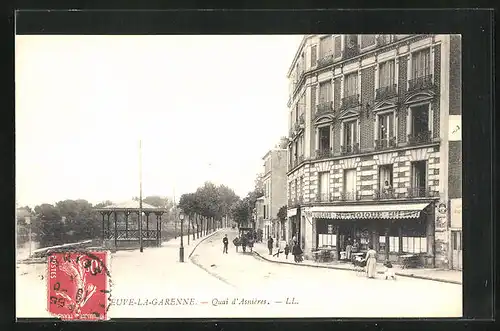 AK Villeneuve-la-Garenne, Quai d`Asnieres