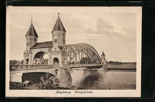 AK Magdeburg, Blick auf die Königsbrücke