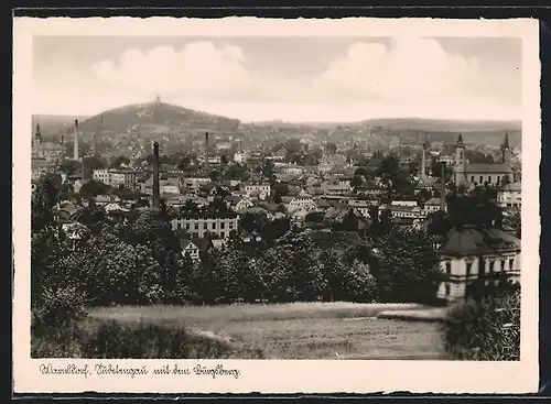 AK Warnsdorf /Sudetengau, Teilansicht mit dem Burgsberg