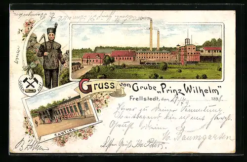 Lithographie Frellstedt, Grube Prinz Wilhelm, Cantine