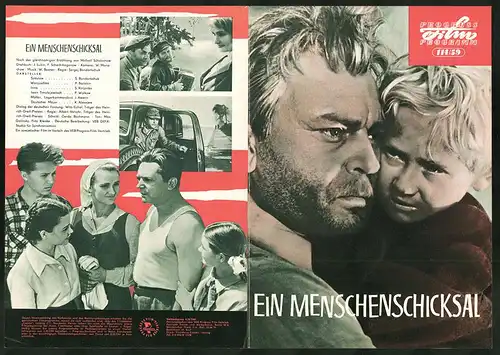 Filmprogramm PFP Nr. 114 /59, Ein Menschenschicksal, S. Bondartschuk, P. Boriskin, Regie: Sergej Bondartschuk