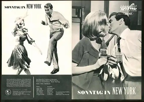 Filmprogramm PFP Nr. 22 /65, Sonntag in New York, Cliff Robertson, Jane Fonda, Regie: Peter Tewksbury